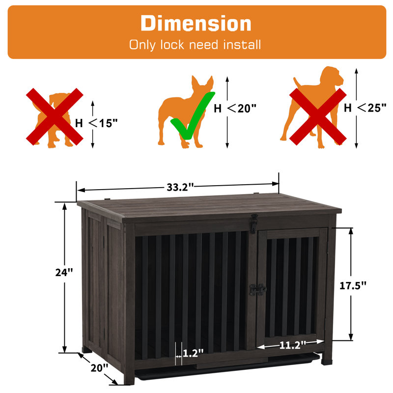 Tucker Murphy Pet™ Gully Wooden Foldable Pet Crate & Reviews Wayfair